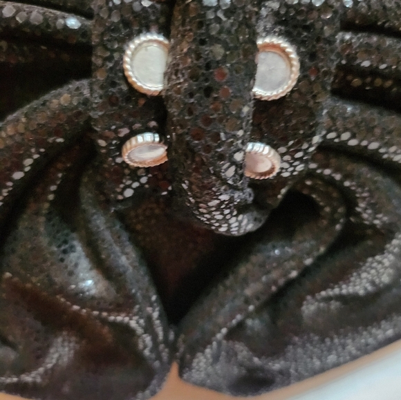 Judith Ripka Black BOW Clutch with Silver Accents EUC - Picture 14 of 14